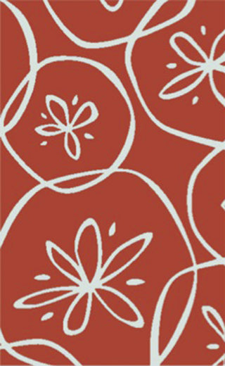 Opera OPR-6008 Orange Area Rug by Surya