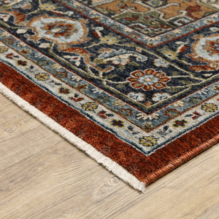 Oriental Weavers Aberdeen 1144R Red/Blue Area Rug Corner Image
