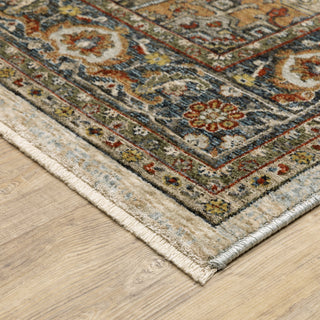 Oriental Weavers Aberdeen 1144W Ivory/Blue Area Rug Corner Image