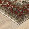 Oriental Weavers Aberdeen 144D1 Ivory/Red Area Rug Corner Image