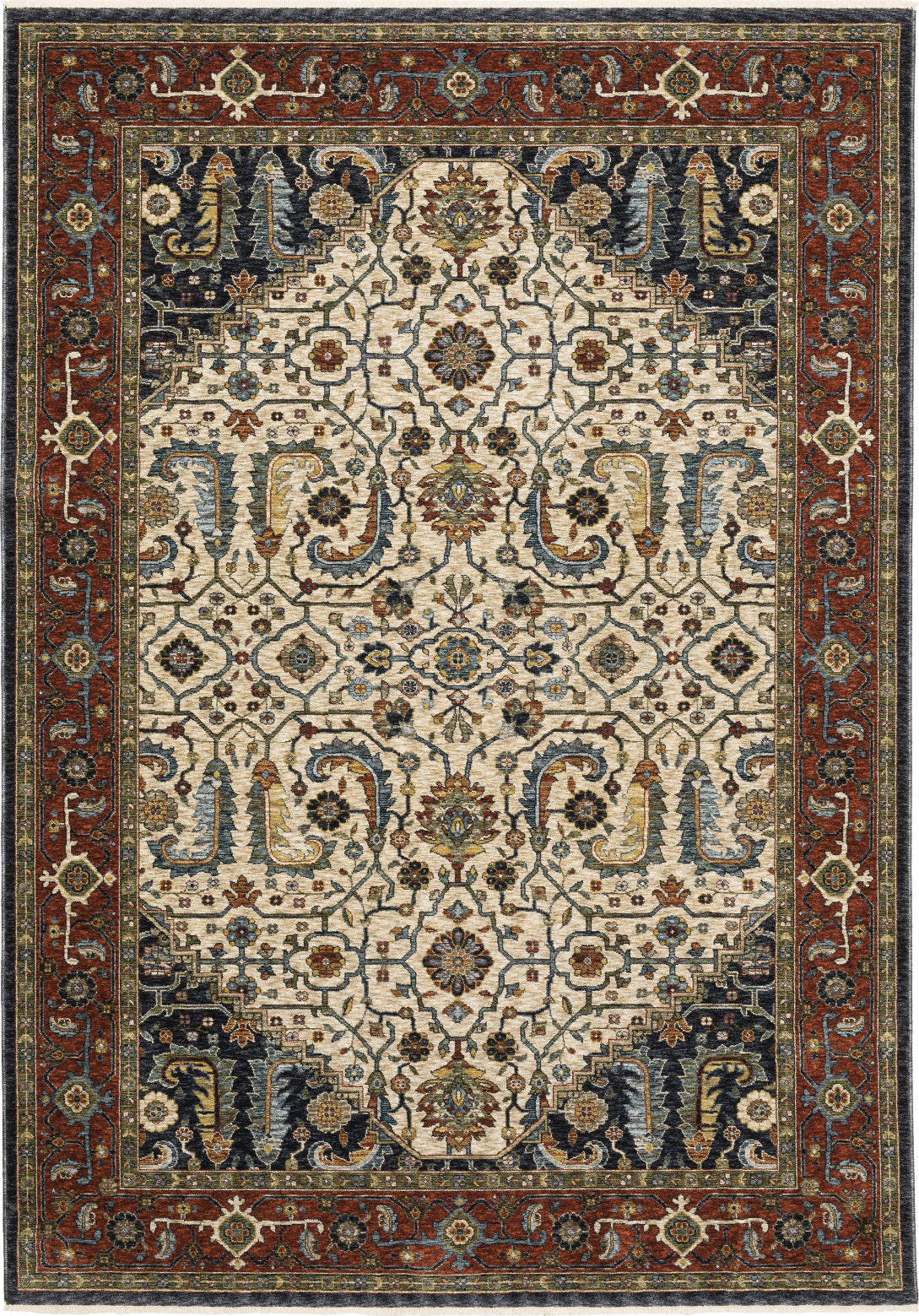 Oriental Weavers Aberdeen 1144W Ivory/Blue Area Rug – Incredible