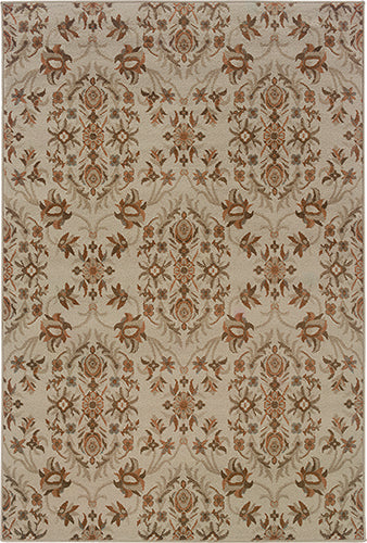 Oriental Weavers Adrienne 3960E Stone/ Orange Area Rug main image featured