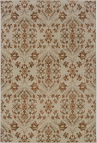 Oriental Weavers Adrienne 3960E Stone/ Orange Area Rug main image featured