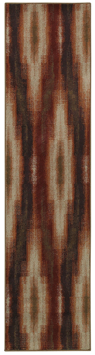 Oriental Weavers Adrienne 4193B Stone/Red Area Rug 1'10 X  7' 6