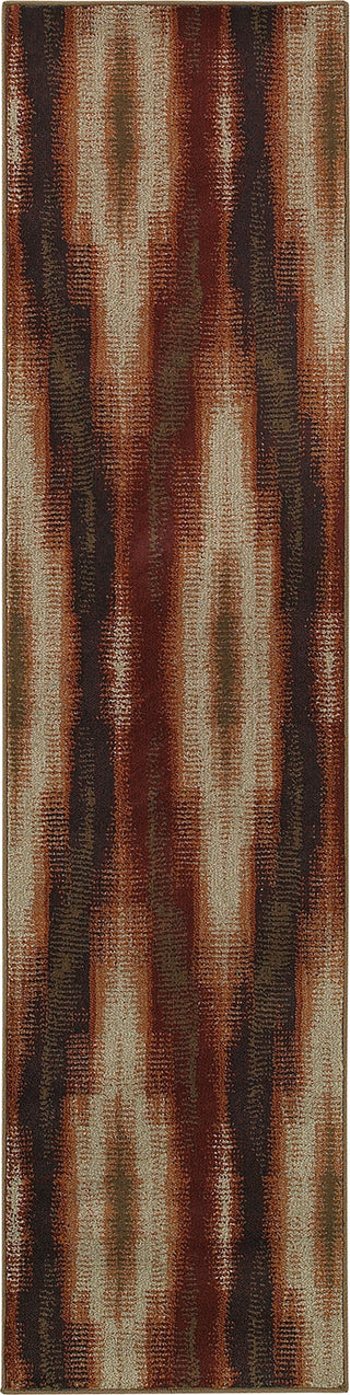 Oriental Weavers Adrienne 4193B Stone/Red Area Rug Runner