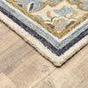 Oriental Weavers Alfresco 28402 Blue/Ivory Area Rug Corner Featured