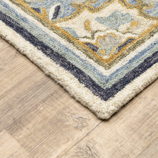 Oriental Weavers Alfresco 28402 Blue/Ivory Area Rug Corner Featured