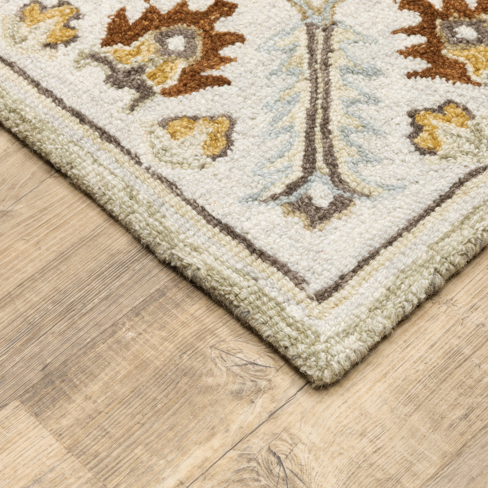 Oriental Weavers Alfresco 28403 Ivory/Beige Area Rug Corner Featured
