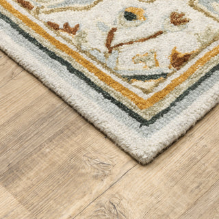 Oriental Weavers Alfresco 28407 Ivory/Charcoal Area Rug Corner Featured