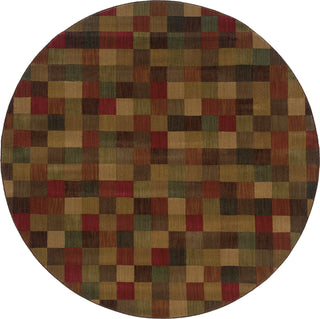 Oriental Weavers Allure 003A1 Brown/Red Area Rug 7' 8 Round