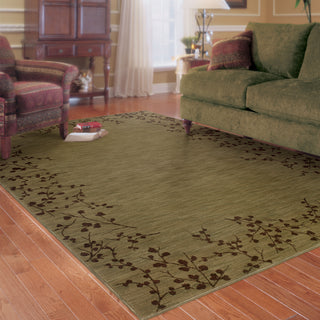 Oriental Weavers Allure 004E1 Green/Brown Area Rug Room Scene  Featured