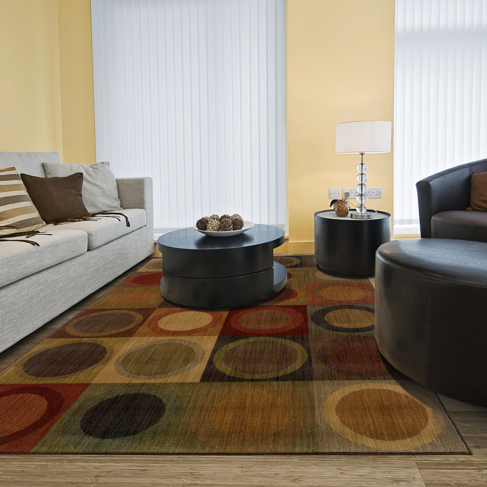 Oriental Weavers Allure 0053A Green/Red Area Rug Roomshot Feature