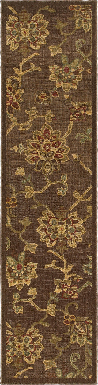 Oriental Weavers Allure 054C1 Brown/Green Area Rug Runner