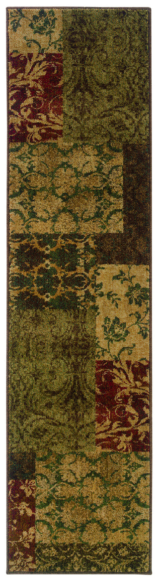 Oriental Weavers Allure 058B1 Green/Red Area Rug