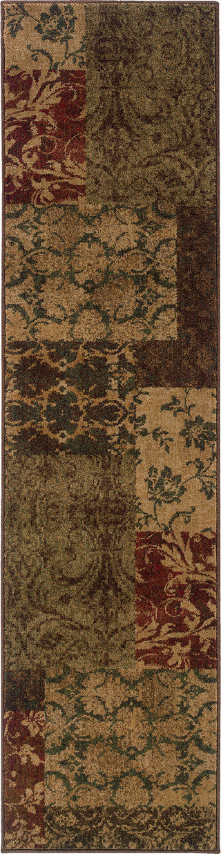 Oriental Weavers Allure 058B1 Green/Red Area Rug Runner