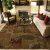 Oriental Weavers Allure 059A1 Green/Red Area Rug Room Scene Featured