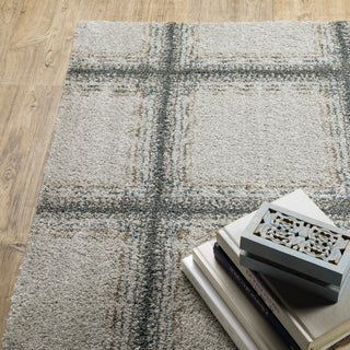 Oriental Weavers Alton 092E9 Beige/Blue Area Rug Corner Image Featured