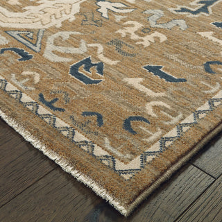 Oriental Weavers Anatolia 2060W Rust Teal Area Rug Corner Image