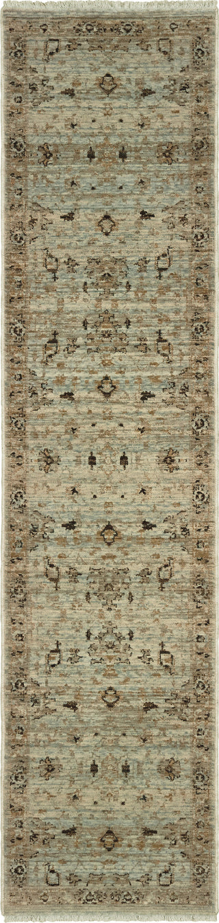 Oriental Weavers Anatolia 8020H Blue Gold Area Rug Runner Image