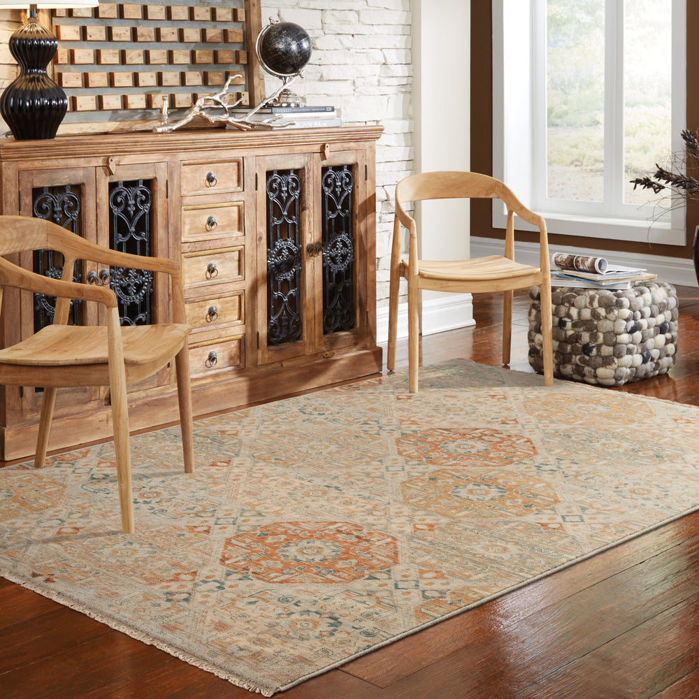 Oriental Weavers Anatolia 090E3 Sand Rust Area Rug Lifestyle Image Feature