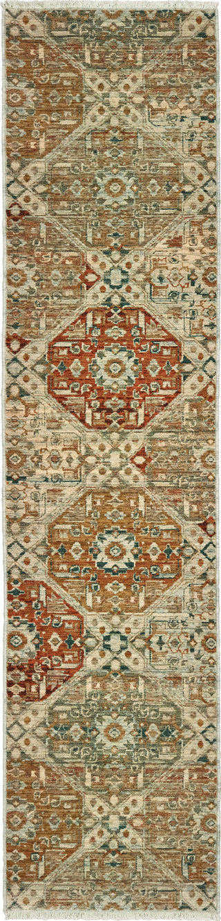 Oriental Weavers Anatolia 090E3 Sand Rust Area Rug Runner Image