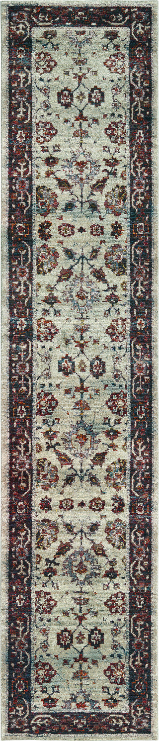 Oriental Weavers Andorra 6842D Stone/ Red Area Rug Runner