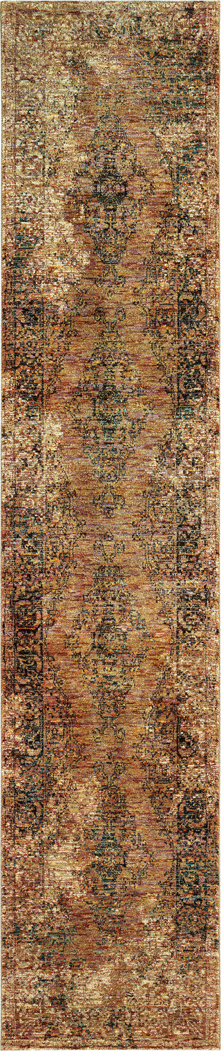 Oriental Weavers Andorra 6845D Gold/ Brown Area Rug Runner 2'6''x12'