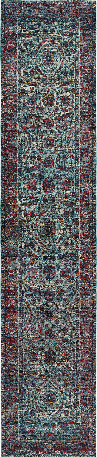 Oriental Weavers Andorra 6846B Blue/ Purple Area Rug Runner
