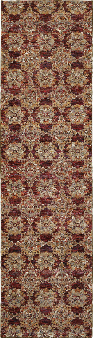 Oriental Weavers Andorra 6883A Red/ Gold Area Rug Runner 2'3''X 8'