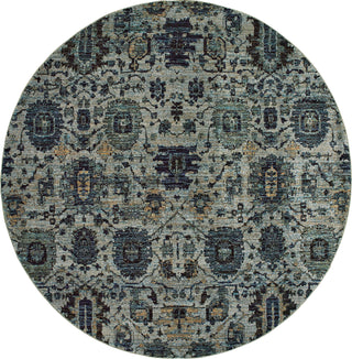 Oriental Weavers Andorra 7120A Blue/ Navy Area Rug Round
