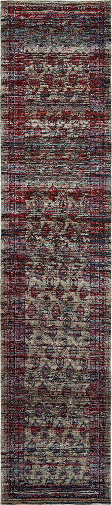 Oriental Weavers Andorra 7122D Multi/ Red Area Rug 2'6'' X 12' Runner