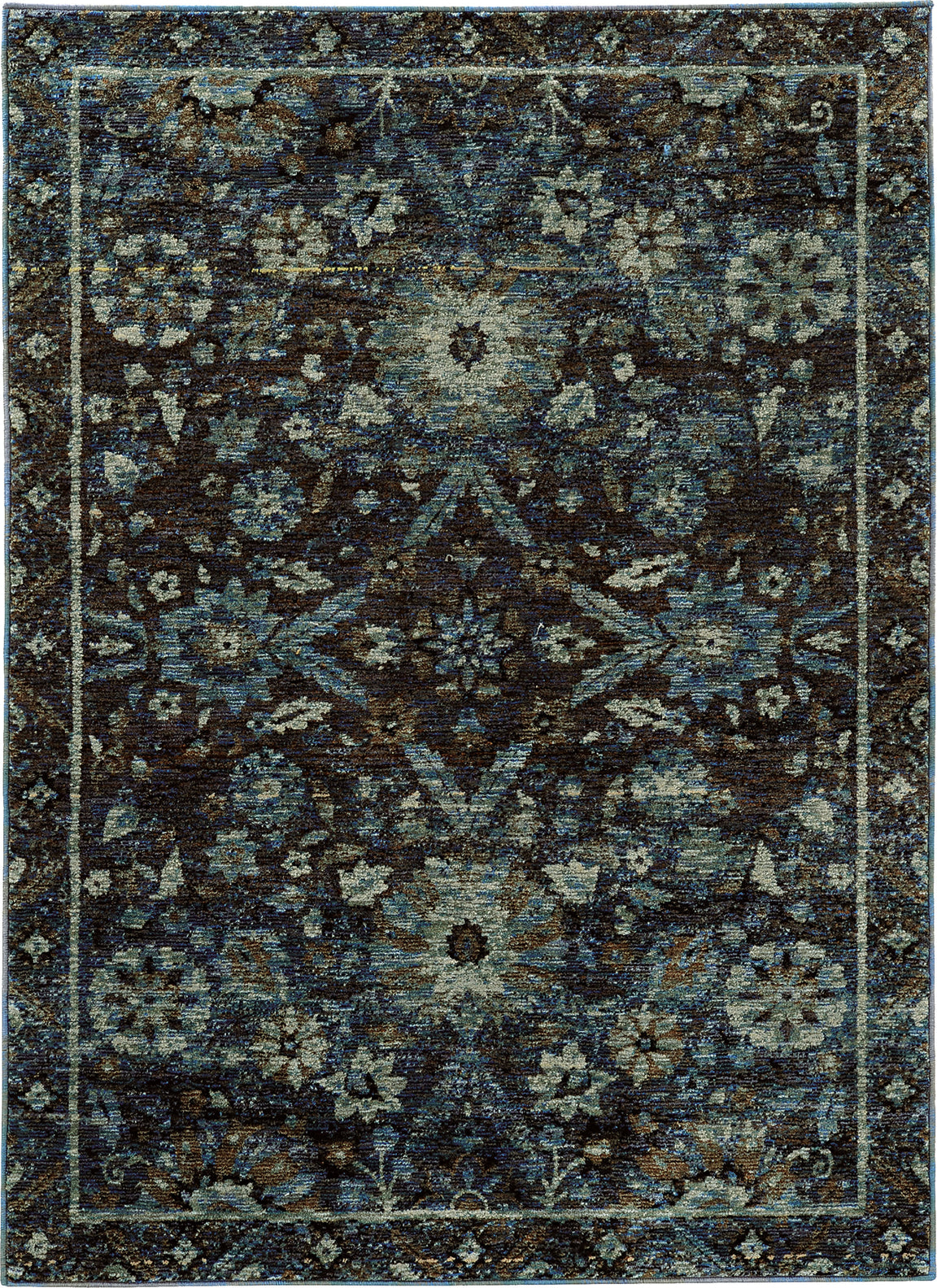 Oriental Weavers Andorra 7124A Navy/ Blue Area Rug main image Featured