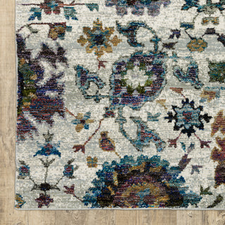 Oriental Weavers Andorra 7129A Stone/ Multi Area Rug Corner Image