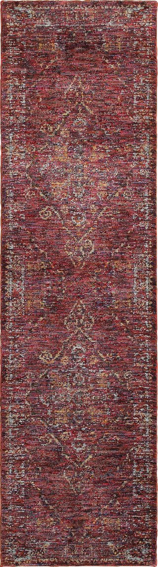 Oriental Weavers Andorra 7135E Red/ Gold Area Rug Runner 2'3''x 8'