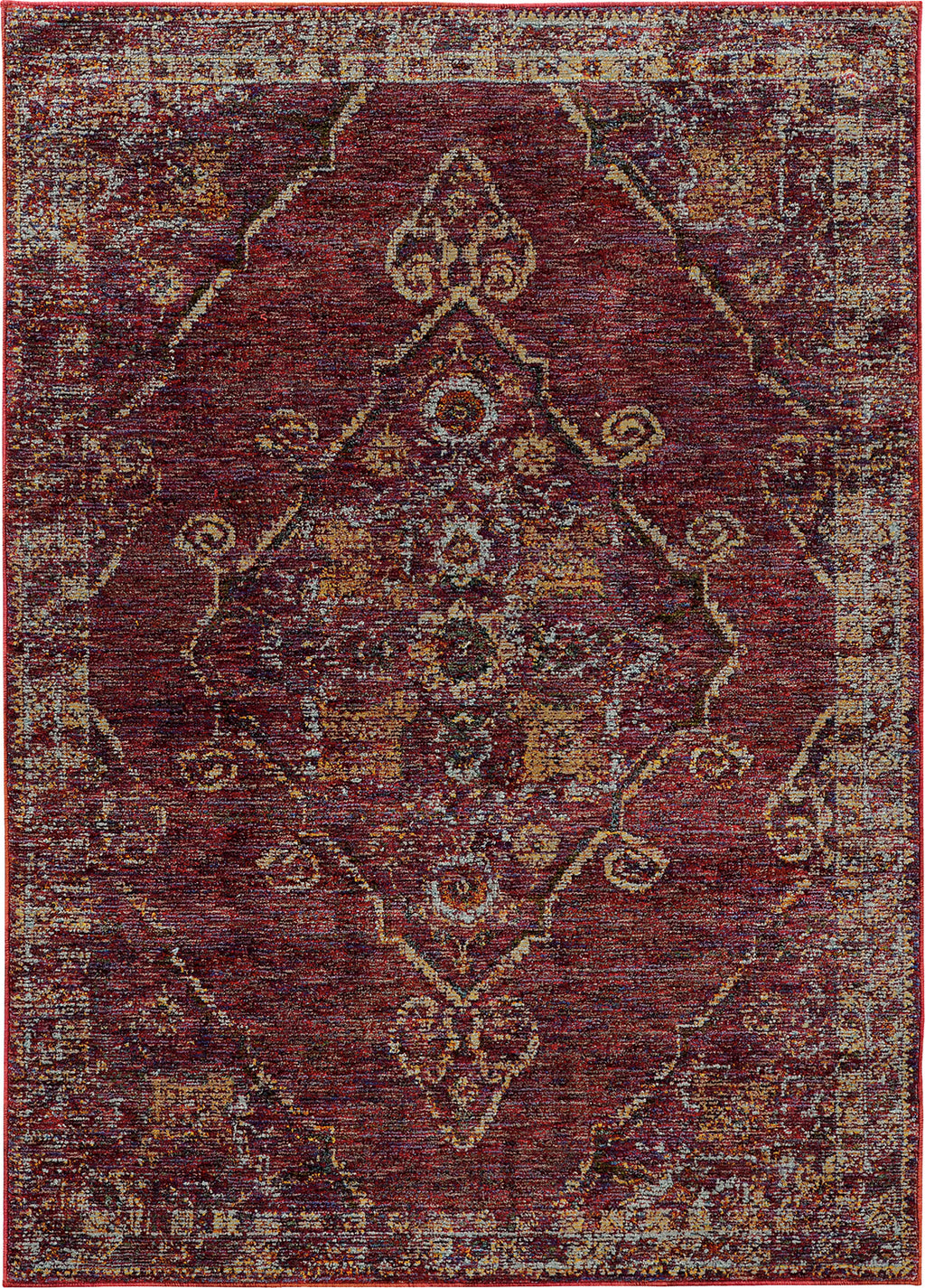 Oriental Weavers Andorra 7135E Red/ Gold Area Rug main image Featured