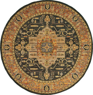 Oriental Weavers Andorra 7138B Gold/ Grey Area Rug Round Image
