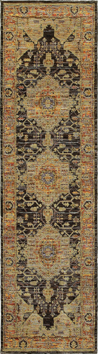 Oriental Weavers Andorra 7138B Gold/ Grey Area Rug Runner