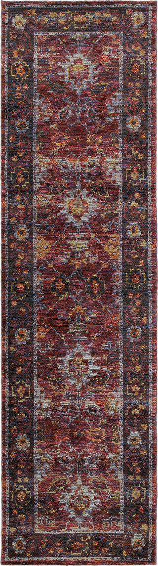Oriental Weavers Andorra 7153A Red/ Purple Area Rug Runner 2'3''X 8'