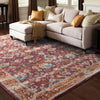 Oriental Weavers Andorra 7154A Red/ Gold Area Rug Room Scene Featured