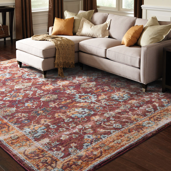 Oriental Weavers Andorra 7154A Red/ Gold Area Rug – Incredible Rugs and ...