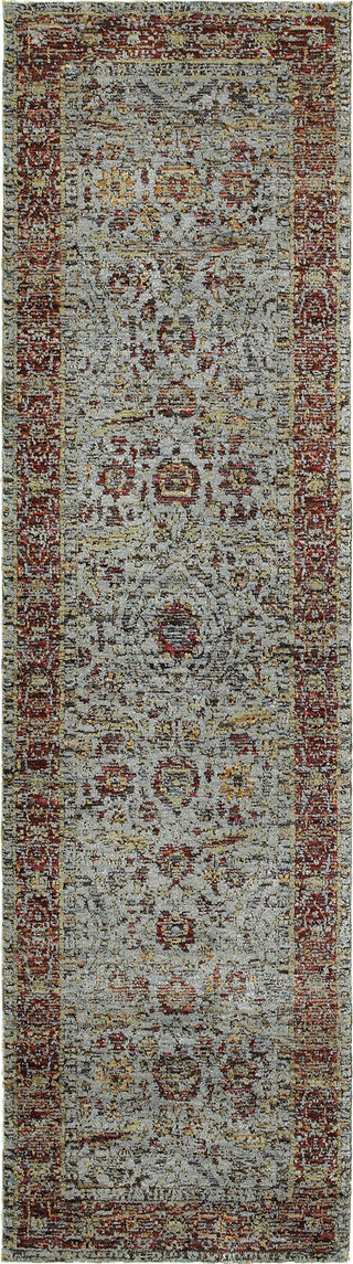 Oriental Weavers Andorra 7155A Blue/ Red Area Rug Runner 2'3''x 8'