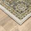 Oriental Weavers Andorra 9537P Ivory/Blue Area Rug Corner Featured