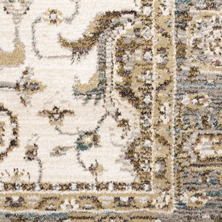 Oriental Weavers Andorra 9537P Ivory/Blue Area Rug Close-up Image