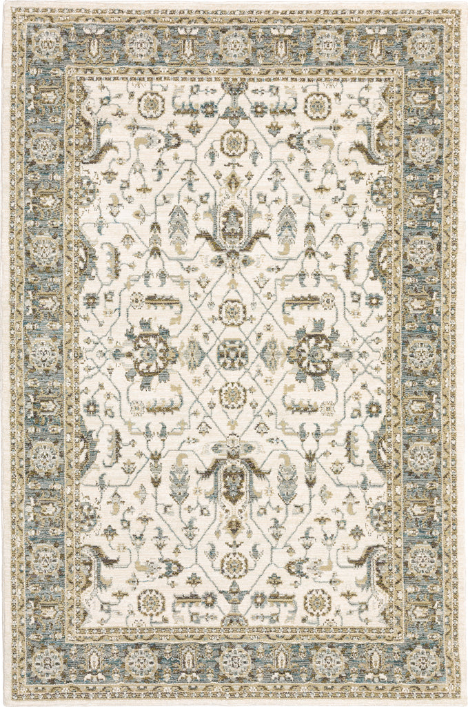 Oriental Weavers Andorra 9537P Ivory/Blue Area Rug main image