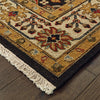 Tommy Bahama Angora 12302 Black Ivory Area Rug Corner Image