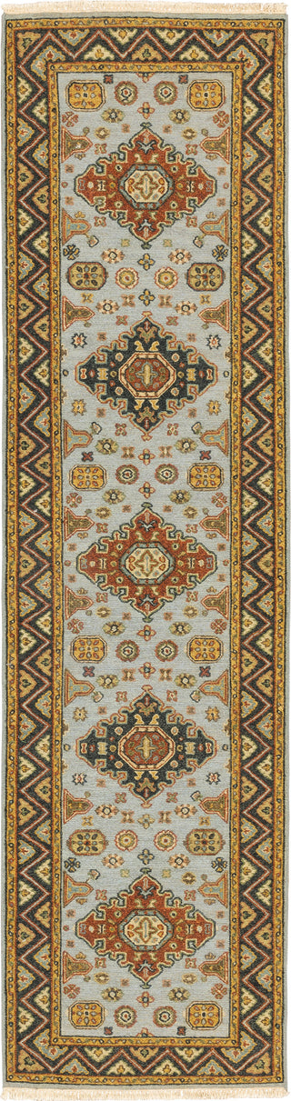 Tommy Bahama Angora 12306 Blue Gold Area Rug Runner Image