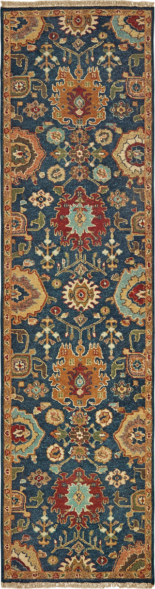 Tommy Bahama Angora 12307 Blue Rust Area Rug Runner Image