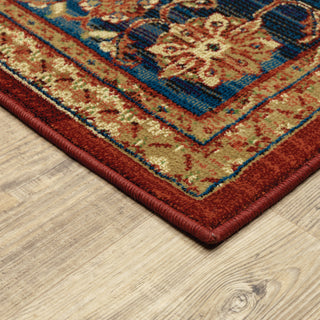 Oriental Weavers Ankara 1802R Red/Blue Area Rug Corner 