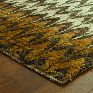 Tommy Bahama Ansley 50908 Brown Area Rug Corner Shot