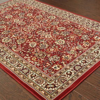 Oriental Weavers Ariana 113R3 Red/Ivory Area Rug On Wood